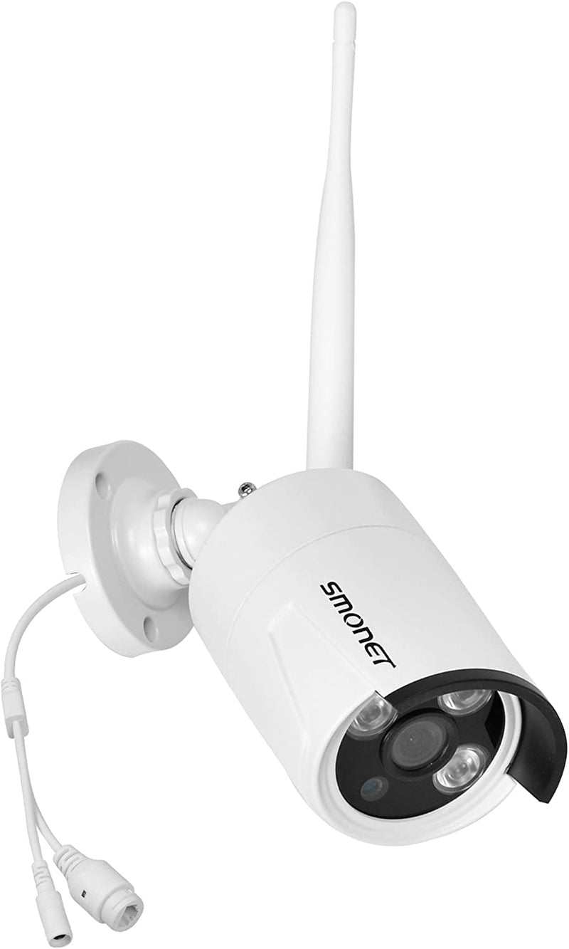 SMONET 5MP Wireless Security IP Camera Outdoor, Replacement and Extra Camera 5MP Wireless Security Camera System with Power Supply. High Resolution IR Cut 65Ft Night Vision.