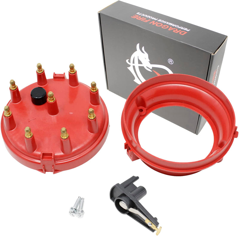 RED DRAGON FIRE PERFORMANCE Heavy Duty Distributor Cap and Rotor Set Compatible/Replacement for 1978-1996 Ford F-150 EFI 5.0L 5.8L 6.6L 6.9L 7.5L V8 Replaces FD168 FD166 FD307 Oem Fit Kit-1550