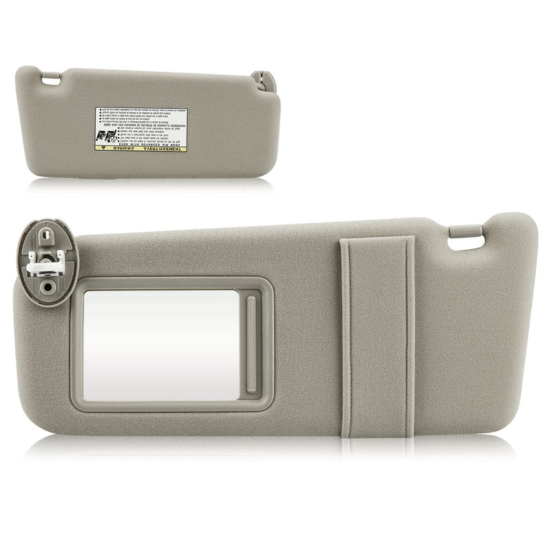 Sun Visor with Light for 2009-2016 Toyota Venza with Sunroof, Left Driver Side Beige Sunvisor Replacement 74320-0T021-A1 (Beige) Left - For Venza w Sunroof