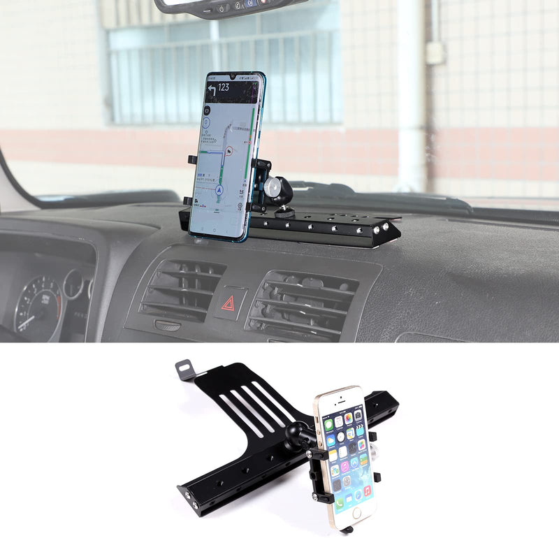 PIUGILH Car Instrument Panel Track Mobile Phone Holder Trim for Hummer H3 2005-2009 Central Control Air Vent Multifunctional Mobile Phone Holder,Black,1PCS