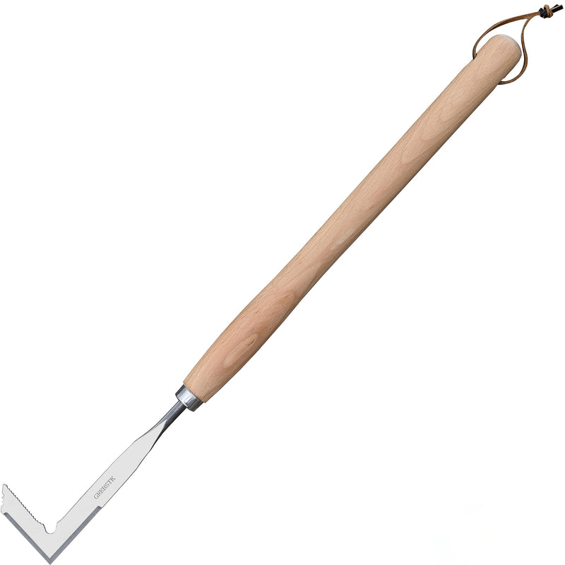 GREBSTK Crack Weeder Crevice Weeding Tool Stainless Steel Manual Weeder Beech Handle Gardening Tool, 22 inch 22.4" Crack Weeder