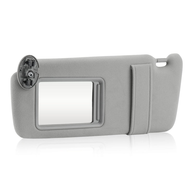 Gray Driver Left Side Sun Visor Replacement Compatible with 2007 2008 2009 2010 2011 Toyota Camry without Sunroof Replace 74320-06780-B0, 74320-33B81-B0
