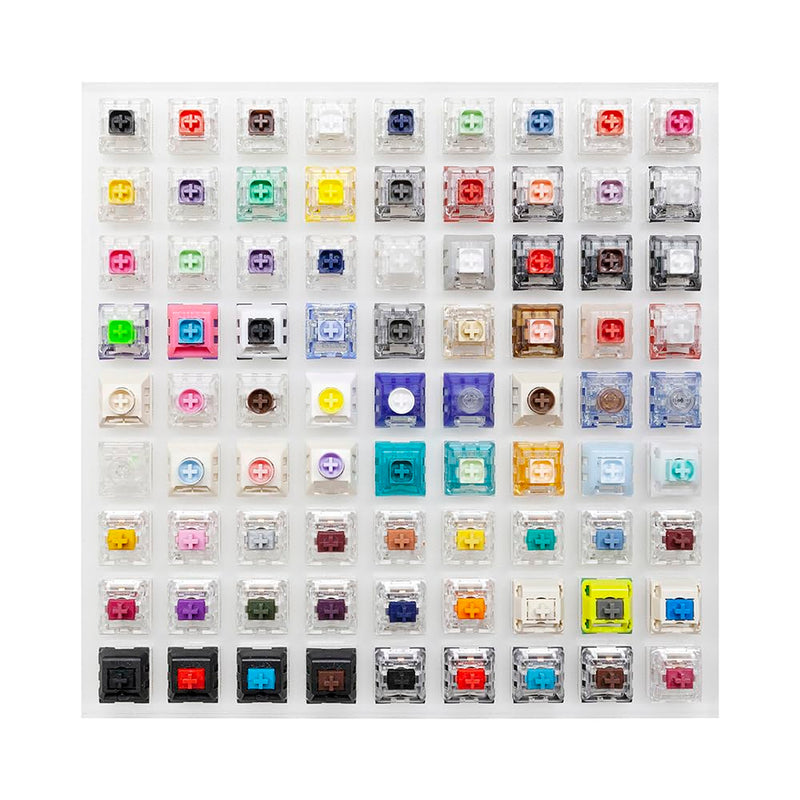 KPREPUBLIC Kailh 81 Switch switches Tester with Acrylic Base Blank keycaps for Mechanical Keyboard Box Cream Arctic Fox Silver Jellyfish (Kailh 81 Switch Tester x1) Kailh 81 Switch Tester x1