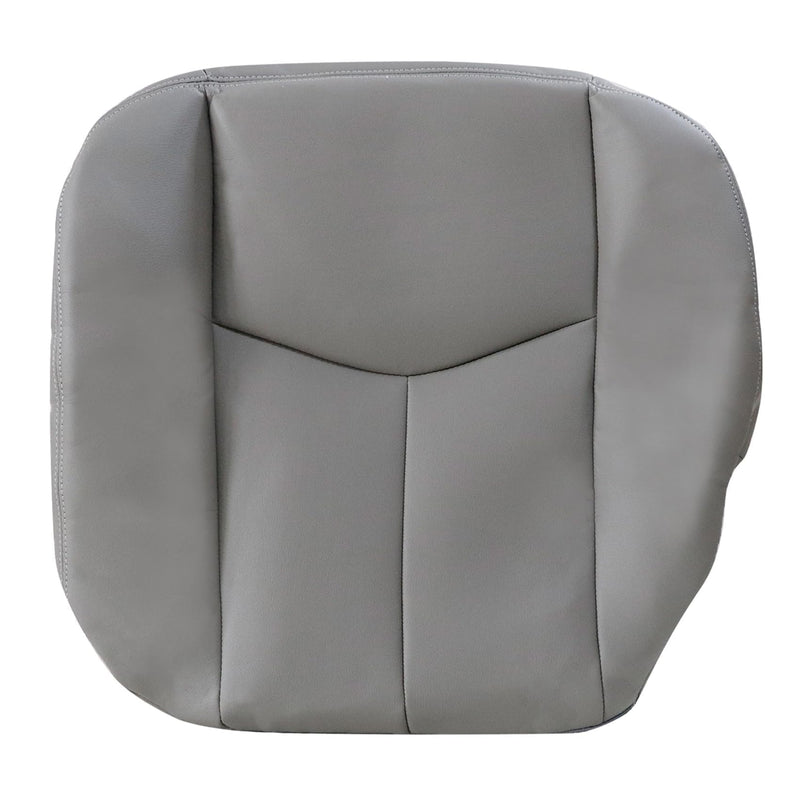 Priprilod #922 Gray Microfiber Leather Driver Side Bottom Replacement Seat Cover Compatible with Chevy Silverado Tahoe Suburban Avalanche GMC Sierra Yukon 2003 2004 2005 2006