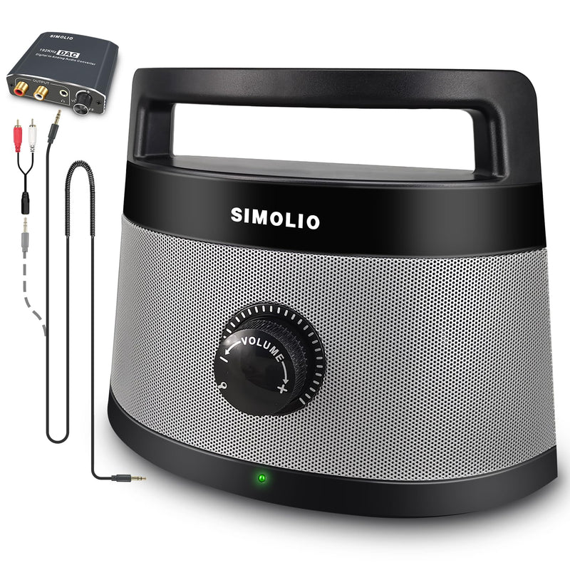 SIMOLIO Wired Speakers for TV with Tone Control, TV Wired-Speakers with 5.5M Long Cord for Digital & Analog Audio, Personal TV Soundbar with Sleep Timer, Ideal for Hard of Hearing and Seniors SM-961