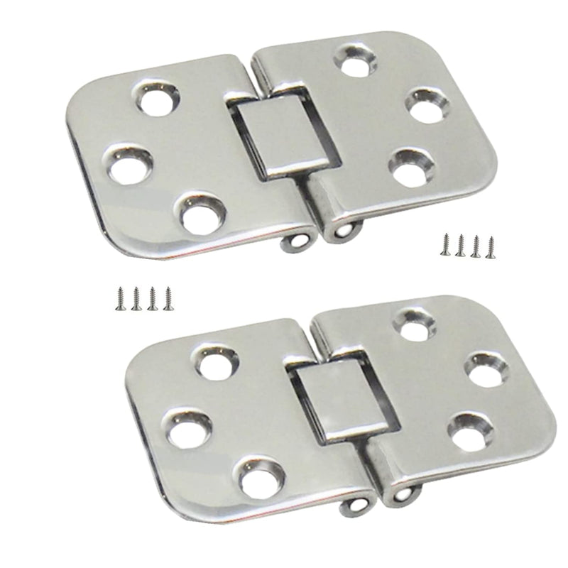 NRC&XRC Marine 316 Stainless Steel Boat Hinge Self-Supporting Folding Table Hinges Home Flap Tables Furniture Hardware Folding Table Hardware (2pcs) 2PCS