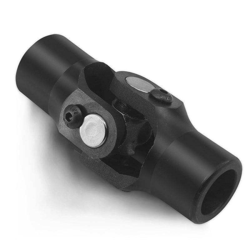 3/4" Round x 3/4" Round Single Steering Shaft Universal U Joint 3/4" Round to 3/4" Round Black Steering Shaft Universal Coupling 35° Working Angle 3-3/4" Total Length