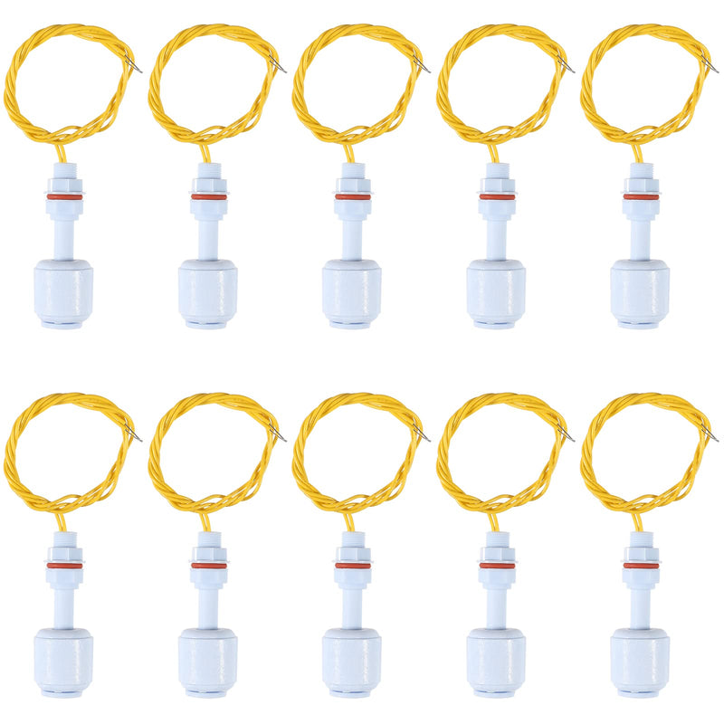 Alinan 10pcs Plastic PP Float Switch M10 5210 Fish Tank Liquid Water Level Sensor Controller for Fish Tank Aquariums