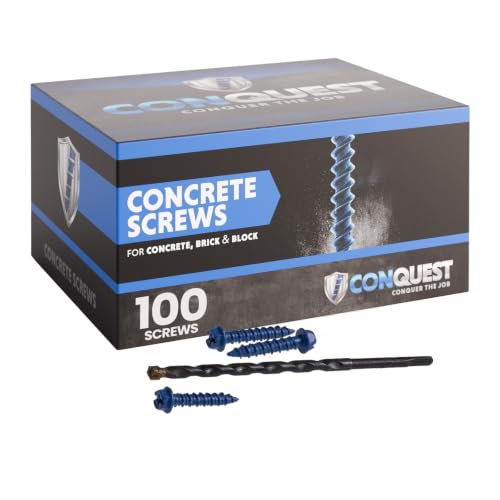 Conquest Hex Head Concrete Screws with Drill Bit 1/4” x 1-1/4” 1/4" x 1-1/4"