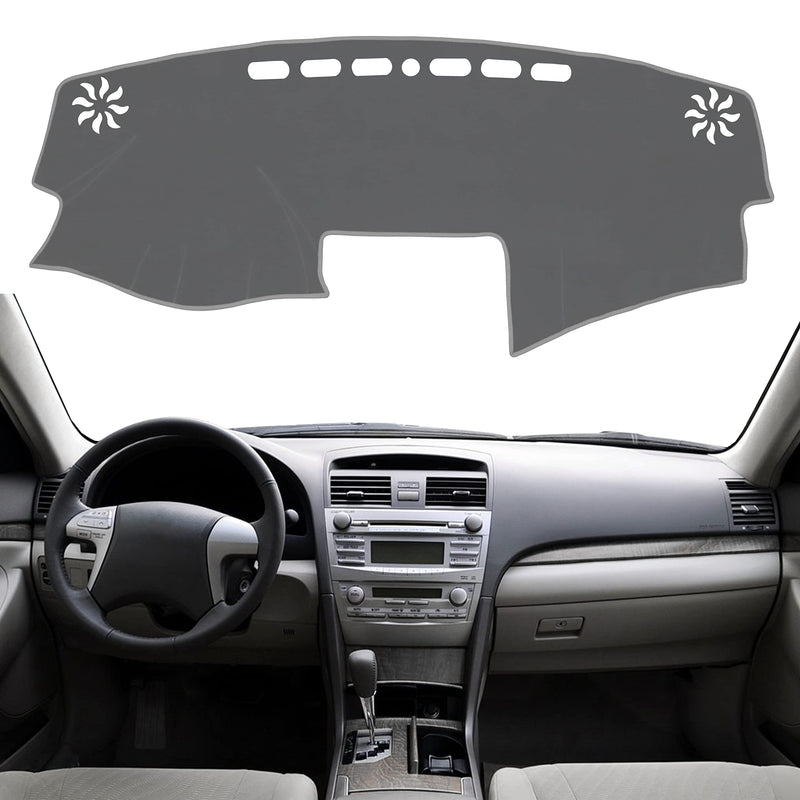 SENSHINE for Toyota Camry Accessories 2007-2011 Dashboard Cover Center Console Cover Dash Mat Carpet Protector Sunshield Cover Custom Fit, All Gray