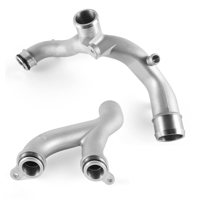 (OEM Part) LR090630 LR092992 AJ813917 AJ813865 C2Z28536 Aluminum Water Pump Thermostat Top Crossover Hose For 2010-2021 Land Rover LR4 Discovery Range Rover Sport, Jaguar XF XJ F-Type F-Pace