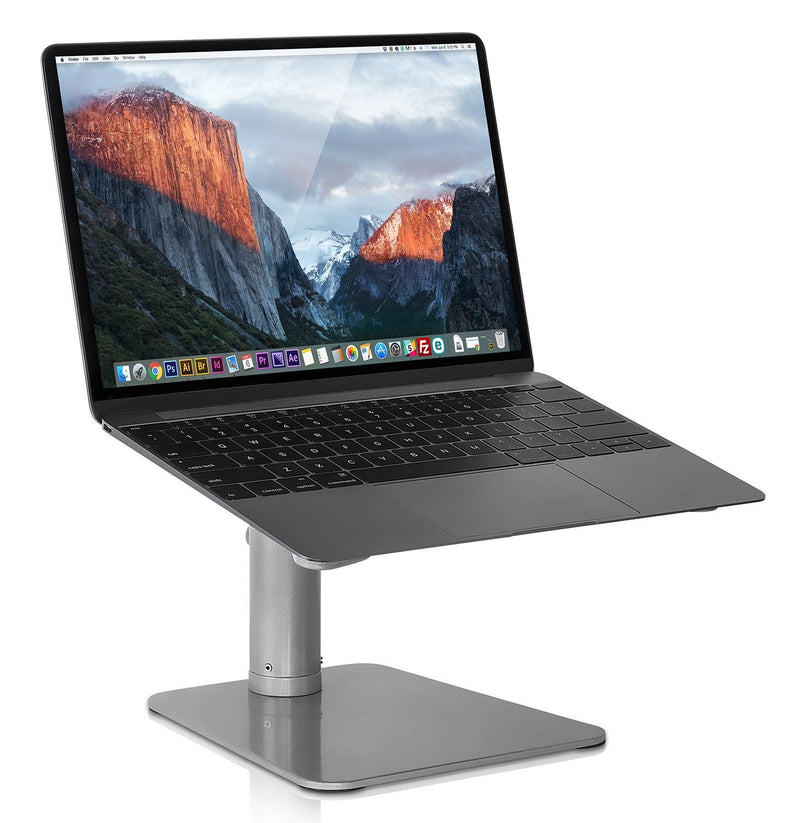 Mount-It! Adjustable Height Laptop Stand for MacBook | Ergonomic Laptop Stand Riser | Tilted Laptop Lift for MacBook Air, MacBook Pro and 11-15 inch Laptops