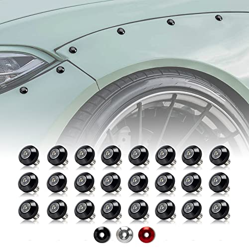 M6 Black Anodized Aluminum Washer Fender Flare Hardware Kit 24