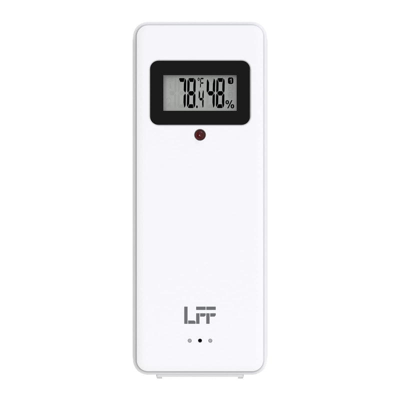 LFF Wireless Remote Sensor With Indoor Outdoor Temperature and Humidity, LCD Display for Weather Station, Atomic Clock - Updated Version