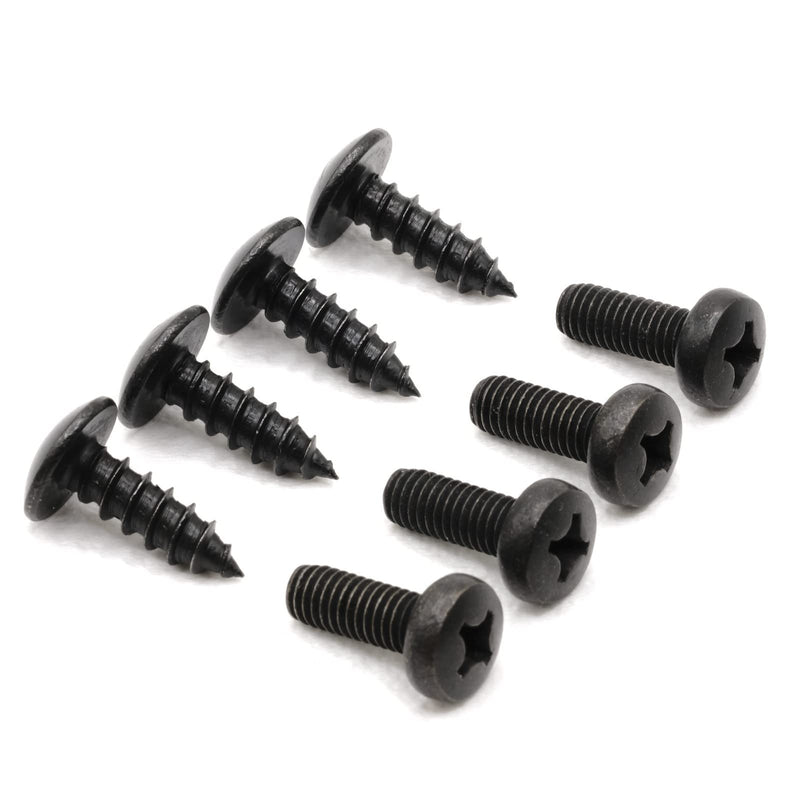 ReplacementScrews License Plate Screws Compatible with Nissan - Stainless Steel - Front or Rear Mounting - Fits All Nissan Models - Black Oxide (Pack of 8)