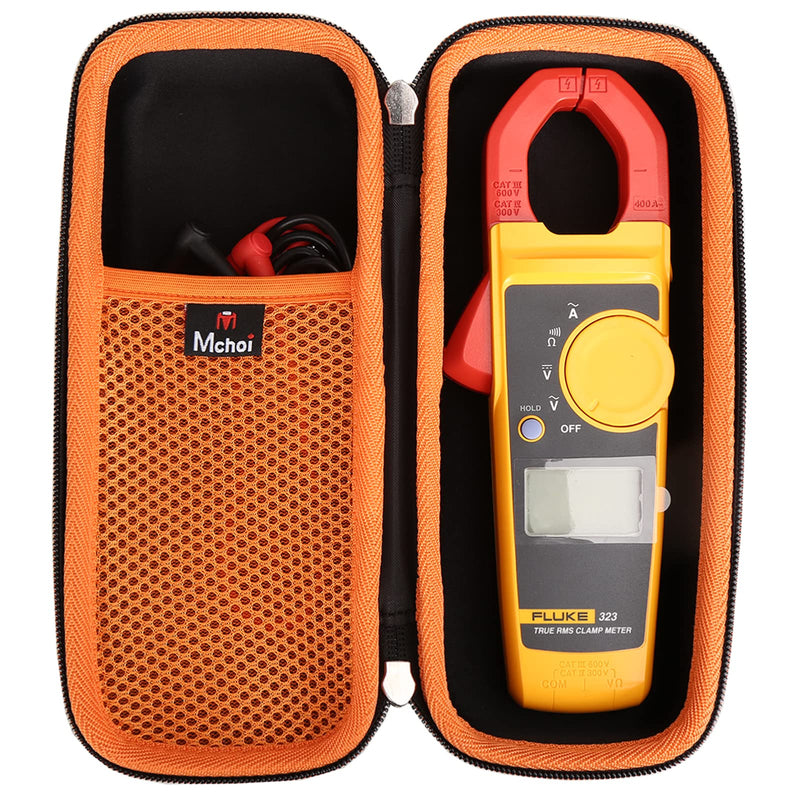 Mchoi Hard Carrying Case Fits for Fluke 323/324/325 Clamp Multimeter AC-DC TRMS, Case Only