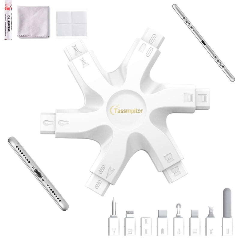 for iPhone Cleaning Kit Port Cleaner, Repair and Restore Tool for iPad Pro Watch Cell Phone Charging Port, Lightning Charger Cables Speaker Airpod Cleaning Putty Dust for All Devices Snow White