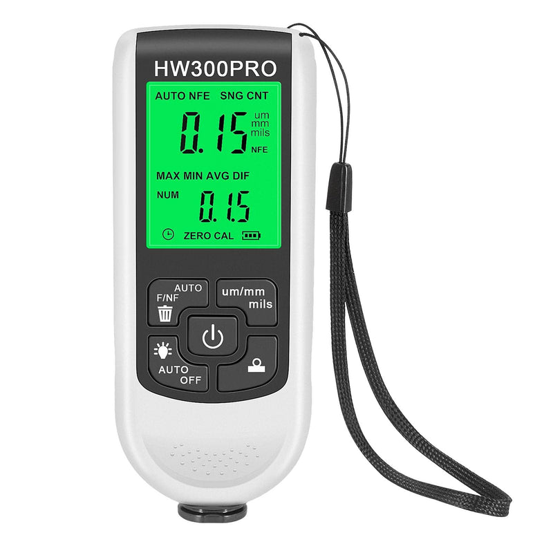 EMVANV Paint Thickness Gauge, Digital Meter Probe Paint Thickness Gauge Zero Calibration Digital Display Car Coating LCD(White) White