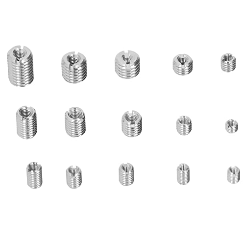 Garosa 75PCS M3 M4 M5 Threaded Insert Internal Thread Nut Kit Stainless Steel Thread Inserts for Wood Hardwoods Plywood Softwoods with Storage Box