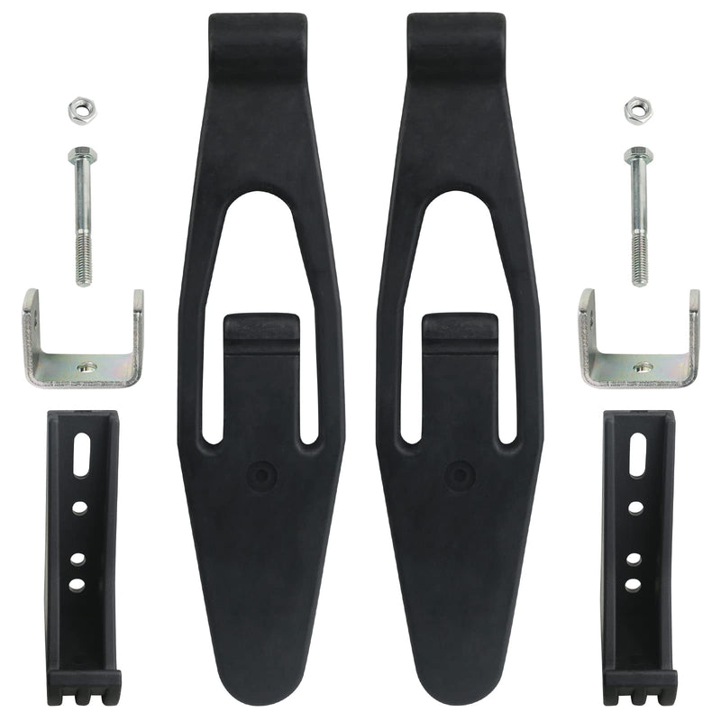 Hood Latch Strap with Catch Bracket Kit 2 Pack Compatible with Kenworth T300 T600 T800 W900, Peterbilt 357 367 377 378 379 388 389 1987-2011 Truck Hood Parts Replaces 23-13857 L56-0001 HLK1035 2 SET