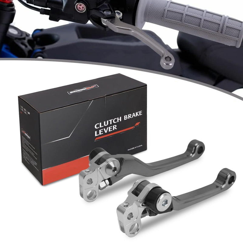 JFG RACING Brake Levers for Surron Light Bee,Foldable Adjustable Clutch Lever Handle Levers Replacement for Electric Dirt Bike Sur Ron Light Bee X/Light Bee S/X160/X260-Titanium