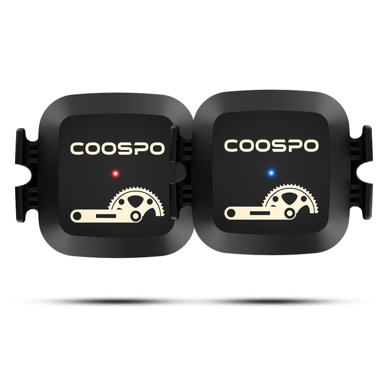 COOSPO Cadence & Speed Sensor for Cycling, Wireless Bluetooth & ANT+ Bike RPM Sensor for Cycling Computers, Compatible with IP67 / Rouvy / Zwift / Peloton / Wahoo / CooSporide Cadence&Speed Sensor*2