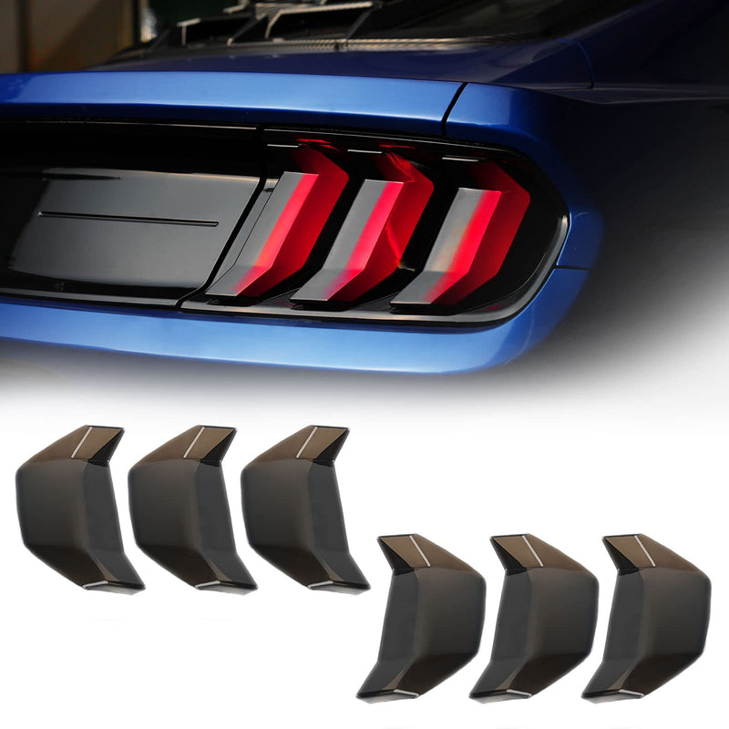 Smoke Black Taillight Protector Cover Compatible Ford Mustang, PC Resin Tail Shades, Taillight Decorative Shade Accessories Compatible Ford Mustang 2018 2019 2020 2021 2022 Ford Mustang 2018-2023