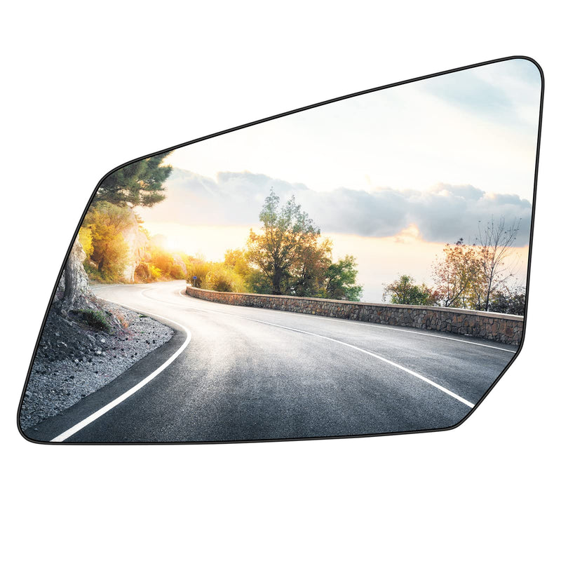 Driver Left Side Heated Mirror Glass Replacement Fits for GMC Acadia, for Saturn Outlook, for Chevrolet Traverse 2007-2016 Replaces for 15951926 33223 25990002 GM1324124 Driver Left Side