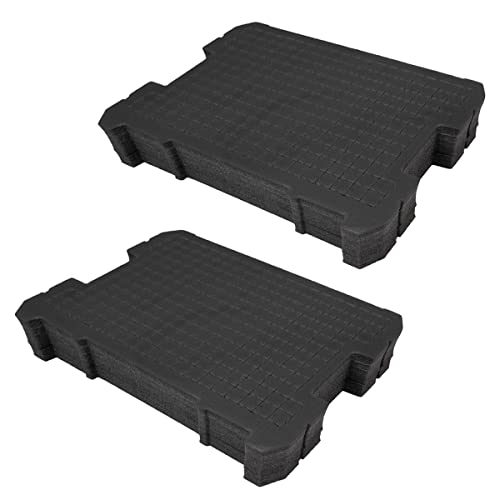 POWERTEC 2PCs Tool Box Foam Insert, Pluck Foam Tool Organizer for DEWALT DWST88801 TSTAK System, Customizable Insert for Tool Case Fits DWST17808, DWST17807, DWST17805 (71585-P2)
