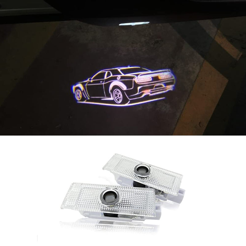 Liphontcta 通用 Car Door Logo Lights Courtesy LED Projector Lamps Accessories Compatible for Challenger 2015-present (Challenger 2015-present)