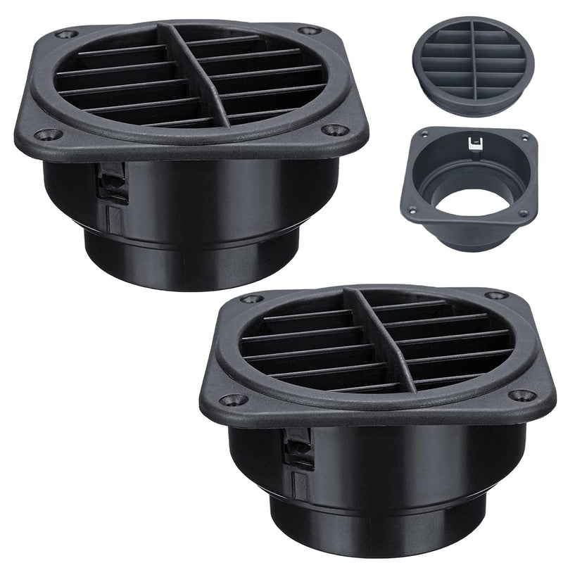 Warm Air Vent Outlet,2pcs 360 Degrees Rotatable Car Heater Duct Hose Pipe Warm Air Vent Outlet for Parking Heater Air Conditioner Steering Car Bus Boat Eberspacher, Webasto, Propex Heaters (75mm) 75mm