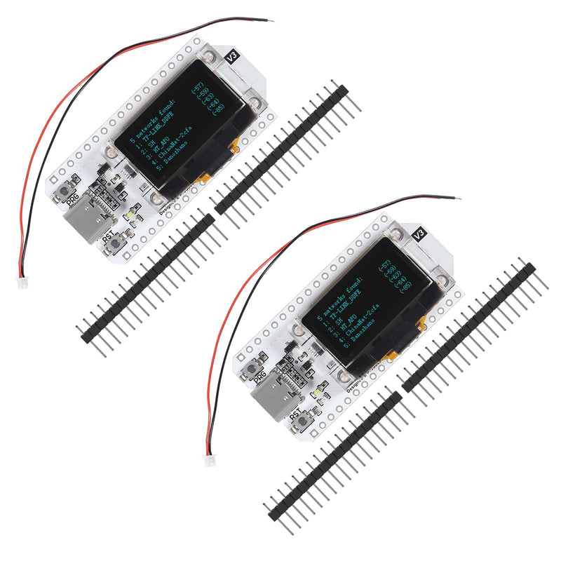 2PCS WiFi Kit OLED WiFi Kit 0.96'' LED Display WiFi+Bluetooth 8MB Flash CP2012 Internet Development Board Blue Background Type C Module for Arduino