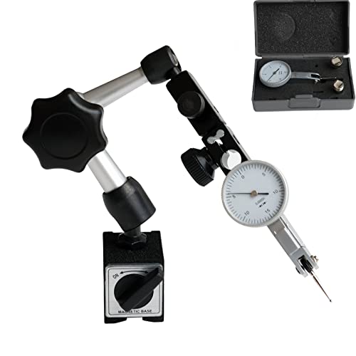 HDLNKAK Dial Test Indicator Set with Magnetic Base 90lbs/40kg （White） White