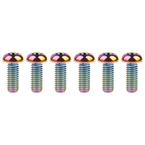 Titanium Bolt Button Head Torx M5 M6 M8 (M6x15, Rainbow) M6x15