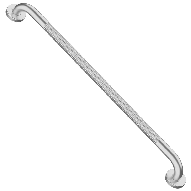 Brushed Nickel Shower Grab Bars 32 Inch, Anti Slip Grab Bar with Knurled Grip, Stainless Steel Bathroom Safety Balance Handrail, Wall Mounted Handicap Bar for Elderly, Textured Senior Grab Bar Handle Brushed Nickel