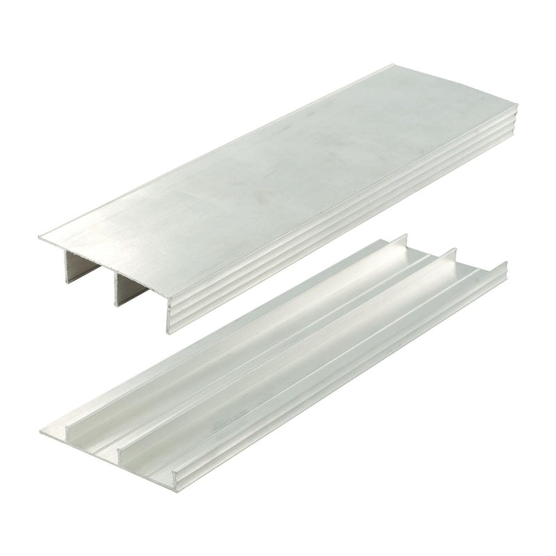 Outwater 36in Aluminum Sliding Door Track for 3/4in Wood Panels, Mill Finish 36 Inches For 3/4" Wood Panels