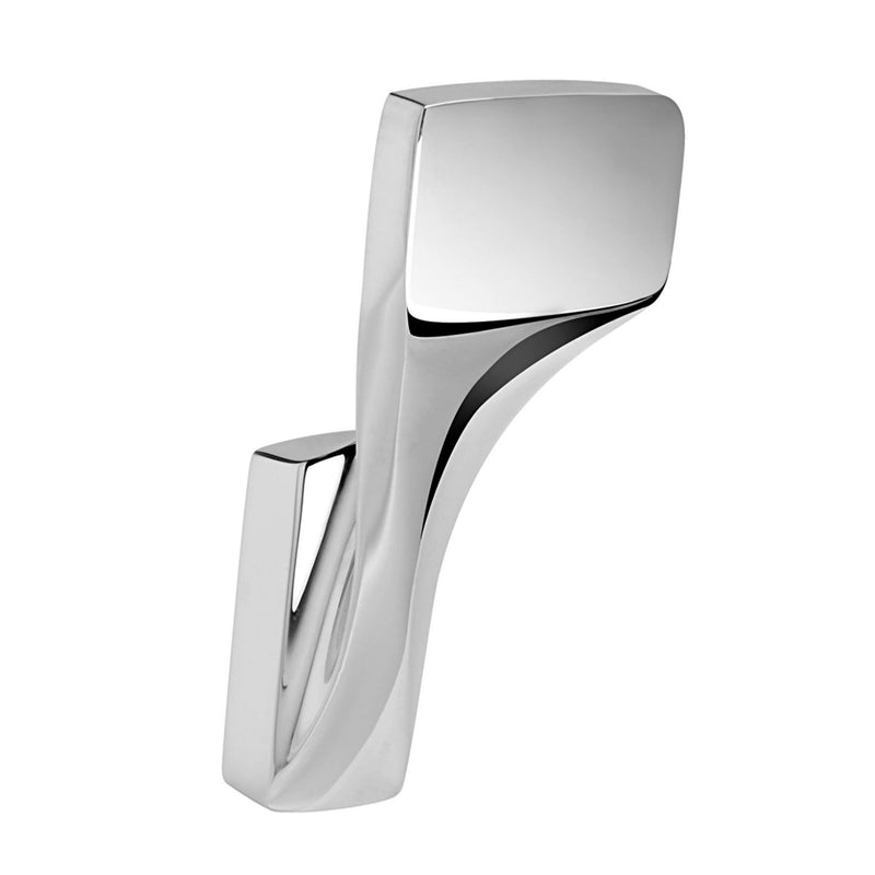 1PCS Robe Hooks for Bathrooms-Artistic Curved Line for Solid Brass Towel Hooks-7.93 OZ Weight for Chrome Towel Hook Ensure Quality (Chrome) 1 Piece