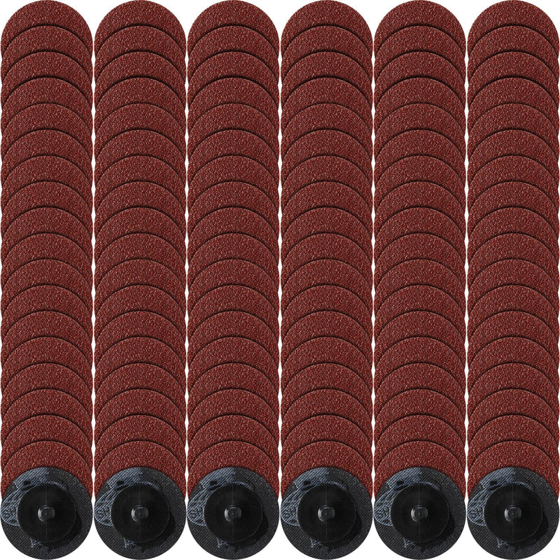 Newwiee 150 Pieces 2 Inch Sanding Discs 36 Grit Die Grinder Sanding Disc for Surface Prep Strip Grind Polish Finish Burr Rust Paint Removal Red