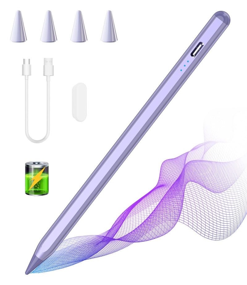  [AUSTRALIA] - Stylus Pen for iPad, Apple Pencil for iPad 10th 9th Gen, Apple Pen iPad Pencil for iPad Air 5/4/3rd, iPad Pro 11/12.9 Inch, with Palm Rejection & Tilt Sensitivity, Magnetic Stylus iPad Pen, Purple