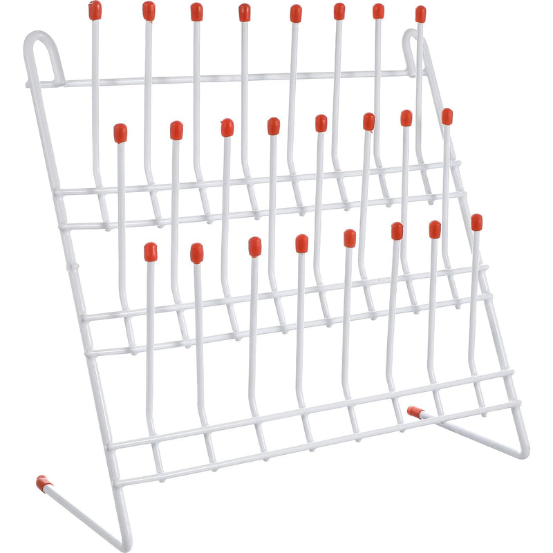 Tube Drying Rack Laboratory Draining Rack, Glassware Beaker Drying Holder Steel Wire Test Wall-Mount Tree Stand Cleaning Frame Tool 24 Pegs Bottle Drying Rack