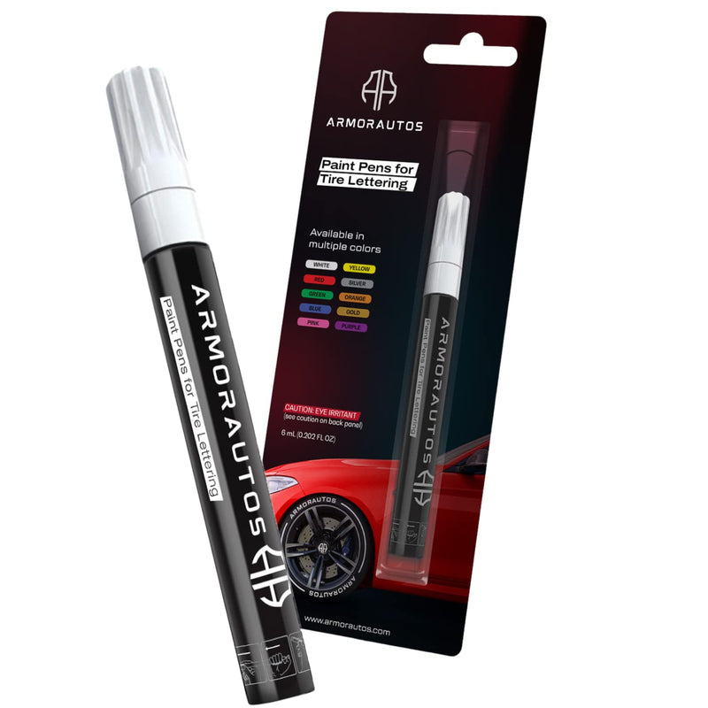 Tire Paint Pen for Car Tire Letters - Tire Marker White Paint Pens for Car Tire Lettering - Permanent White Letter for Tire, Non-Fading Tire Pen, Waterproof Tire Paint Pen, Car & Motorcycle Tire