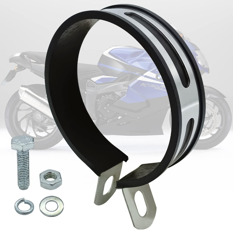 Universal Half Round Motorcycle Exhaust Clip Exhaust Muffler Pipe Bracket Hanger Muffler Pipe Bracket Suitable for Most Motorcycles