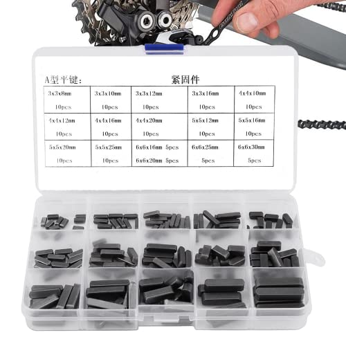 Watris Veiyi Parallel Square Stock Key, 140PCS Shaft Feather Key