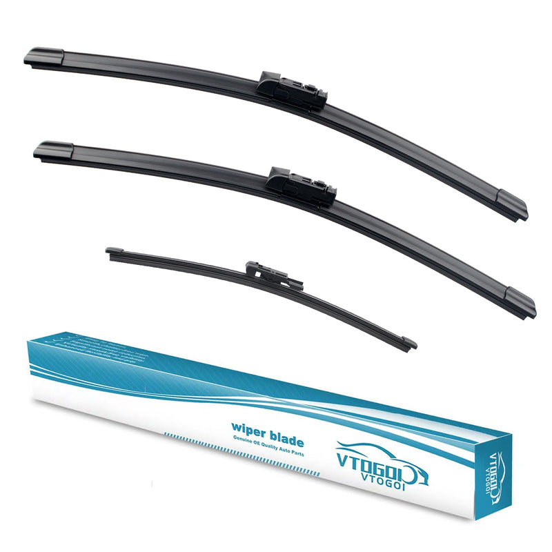 Wiper Blades With Rear Wiper Blades Set For 2017-2023 Land Rover Range Rover Automotive Replacement Windshield Wiper Blades, That Meet OEM Quality Easy DIY Install 24"+20"+15" (Set of 3) 24+20+15in