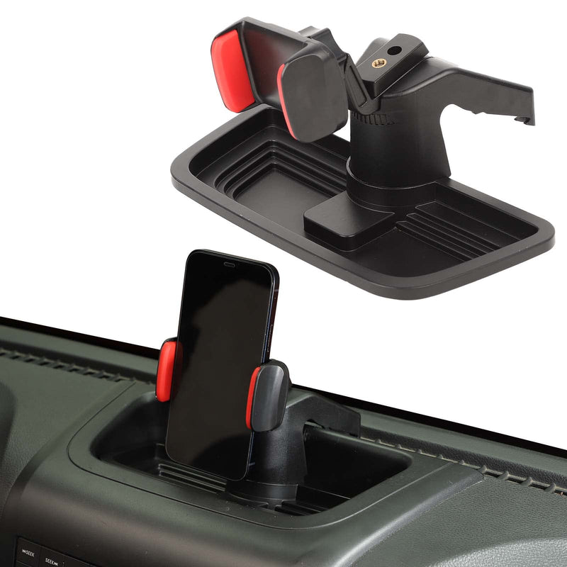 Voodonala for Jeep JK Phone Holder with Storage Cell Phone Central Dash Phone Mount with Storage Bin for 2011-2018Jeep Wrangler JK JKU Interior Accessories, Black (Upgraded) Black Update 2012-2017