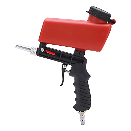Sand Blasters,Sand Gun Kit for Air Compressor,Handheld Pneumatic Sandblaster Carbon Steel Small 90psi Sand Gun Set Spray Gun Blasting Machine with Container for