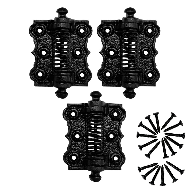 Akatva Self Closing Gate Hinges - Gate Closer Heavy Duty Gate Hinges- Self Closing Metal Gates Hinges - Self Closing Hinges - Auto Close Gate Hinges - Natural Oil Black Finish