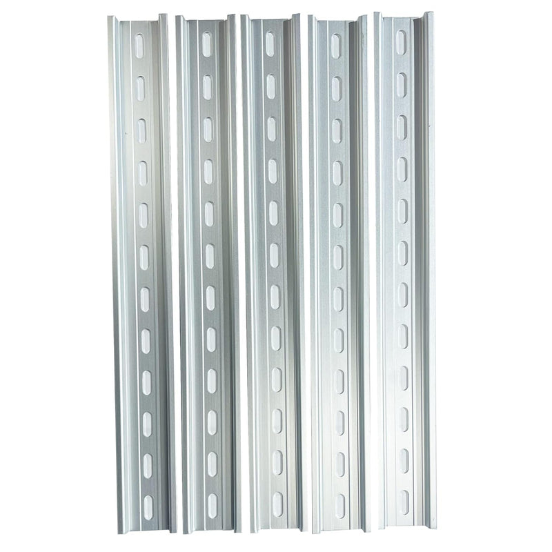 International Connector T&G 5 Pieces DIN Rail Slotted Aluminum RoHS 35mm Wide 7.5mm High (24")