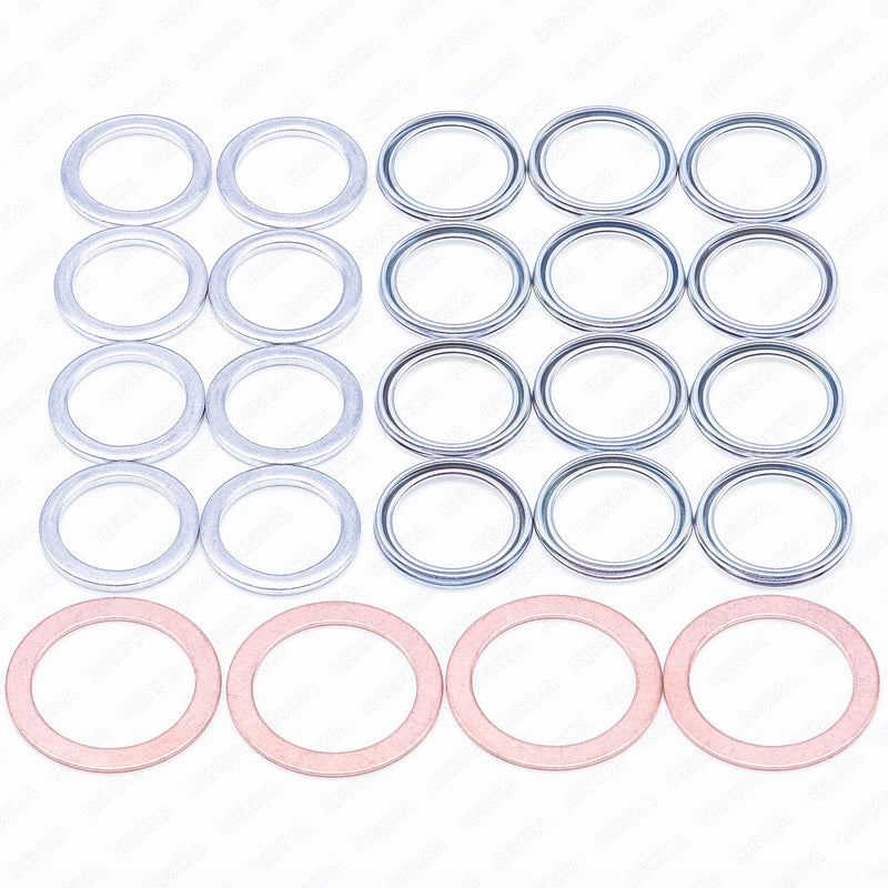 Rexka 24pcs Transfer & Differential Service Gasket Kit Compatible with Toyota Lexus 4Runner Land Cruiser Tundra Tacoma FJ Cruiser Highlander RAV4 Sequoia Sienna 1215710010 9043024003 90430A0003