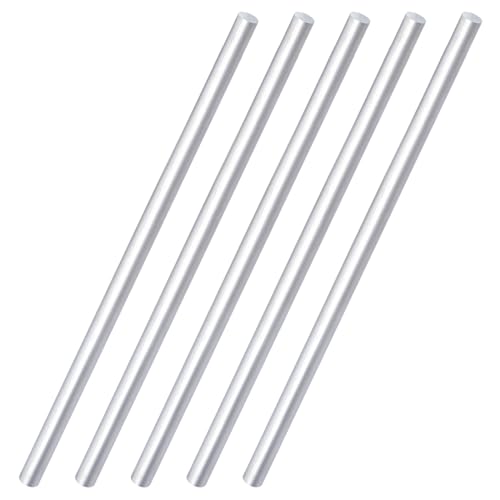 5 Pieces 1/2" Diameter Round Aluminum Rod,Long 13" 6061 Aluminum Round Bar,T6511 Solid Extruded,0.5" Diameter,for DIY Craft (1/2x13 inch, 5) 1/2x13 inch